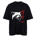 Camiseta Oversized Preta - Racoon Rawr