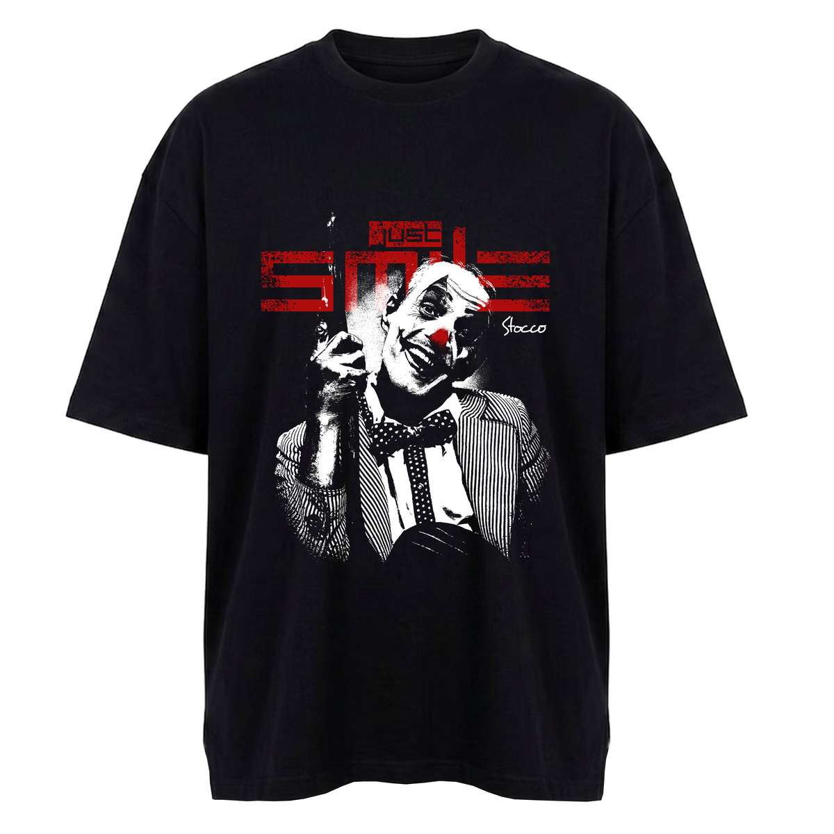 Camiseta Oversized Preta – Just Smile