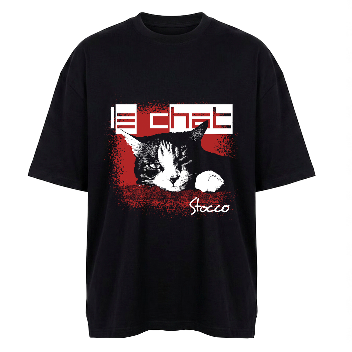 Camiseta Oversized Preta - Le Chat